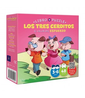 LIBRO + PUZZLE - LOS TRES CERDITOS